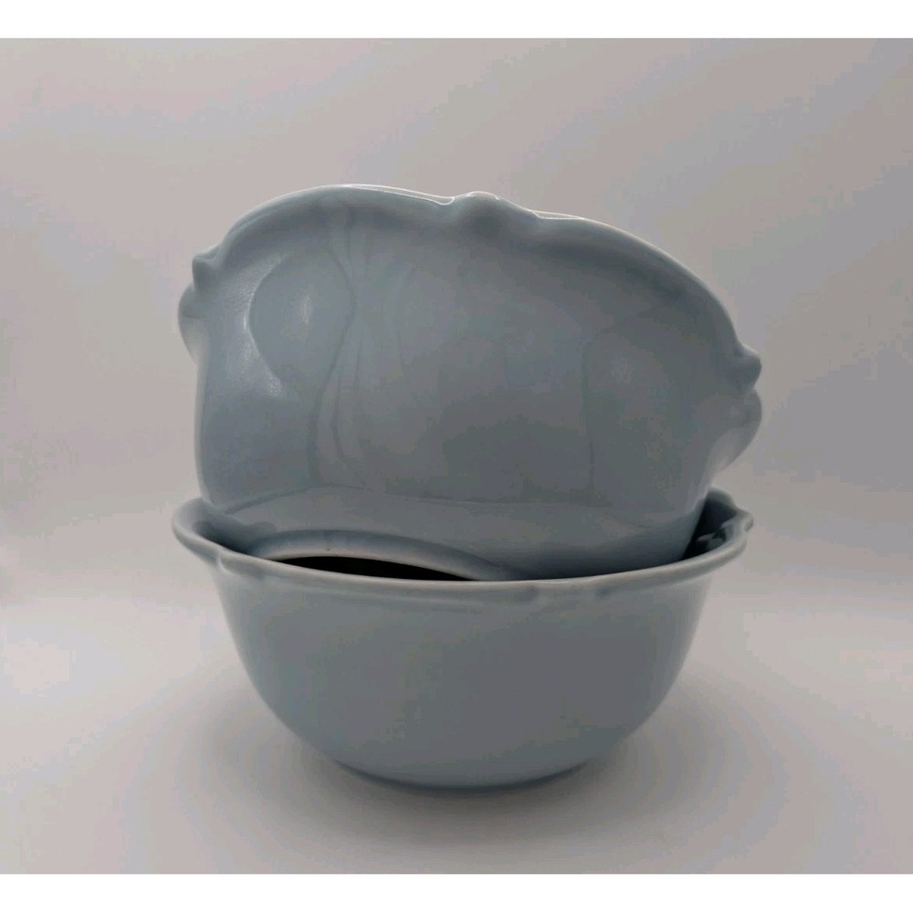 Threshold WELLSBRIDGE AQUA Deep Soup Cereal Bowl 7" Scalloped Light Blue Coastal